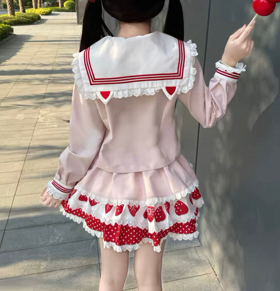 Sweet Strawberry Uniform Suit