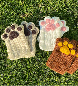 Kawaii Love Paw Handmade Gloves