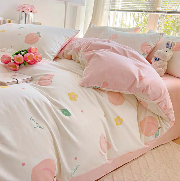 Harajuku Peach Bedding Set