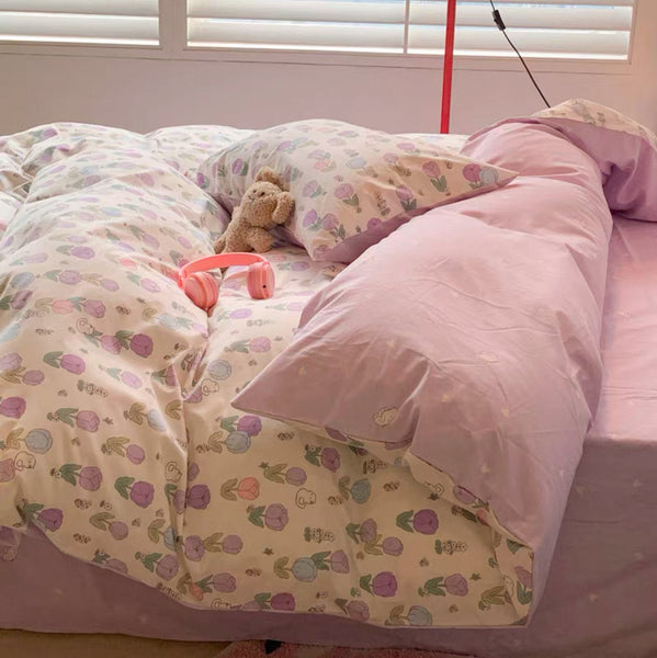 Cute Tulips Bedding Set