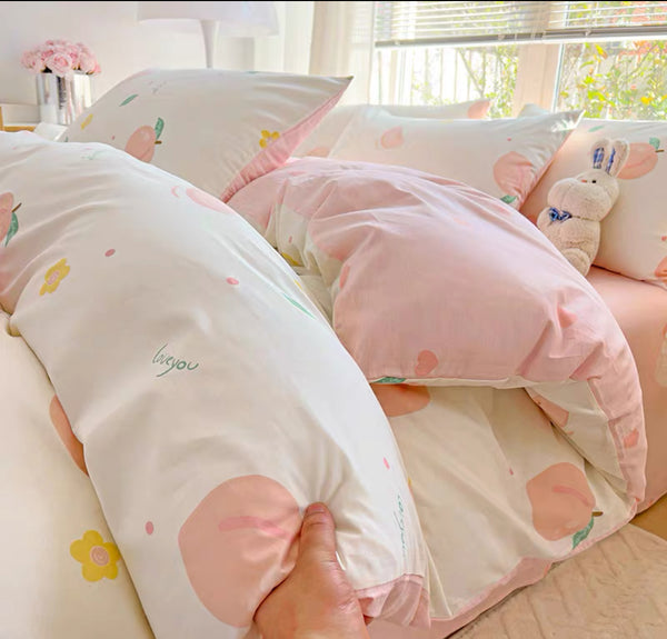 Harajuku Peach Bedding Set