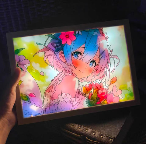 Cute Anime Girl Picture Lamp