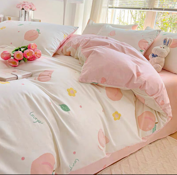 Harajuku Peach Bedding Set