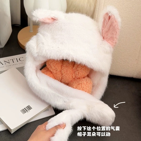 Cute Cat Face Mask & Hat