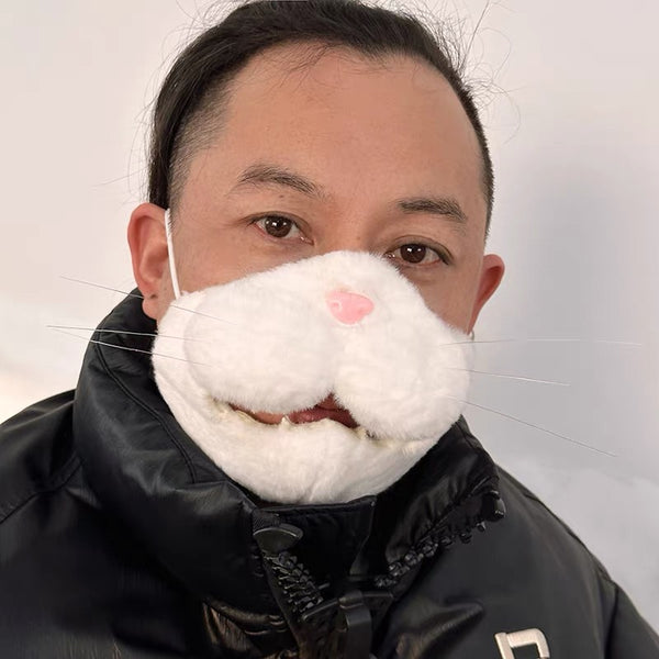 Cute Cat Face Mask & Hat