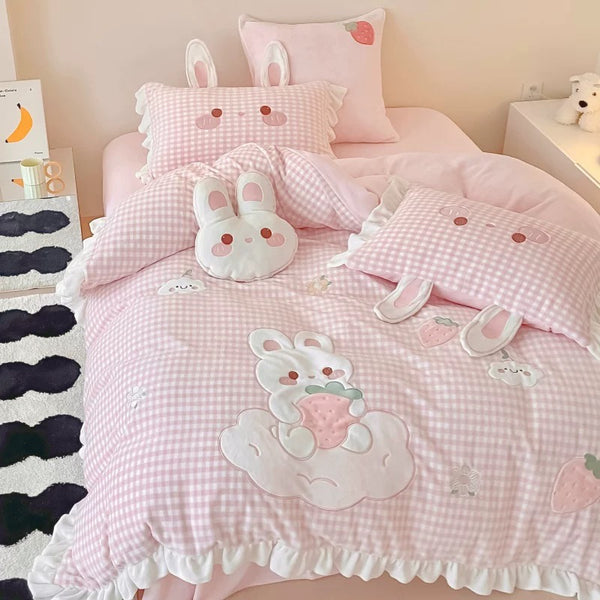 Kawaii Rabbit Bedding Set