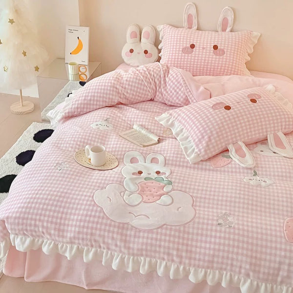 Kawaii Rabbit Bedding Set
