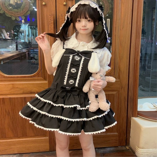 Kawaii Rabbit  Suspender Skirt