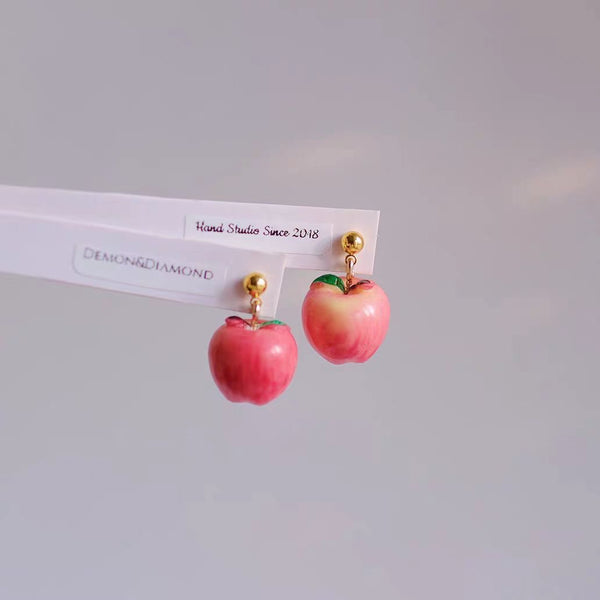 Kawaii Apple Earrings