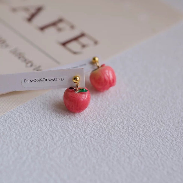 Kawaii Apple Earrings
