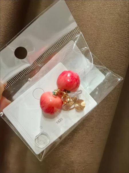 Kawaii Apple Earrings