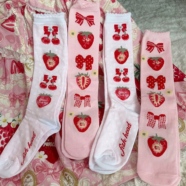 Cute Strawberry Socks