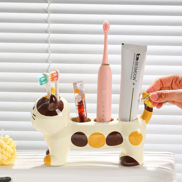 Kawaii Cat Toothbrush Holder