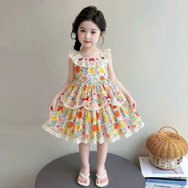 Cute Flowers Dress For Children