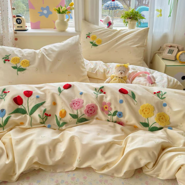 Cute Flowers Bedding Set