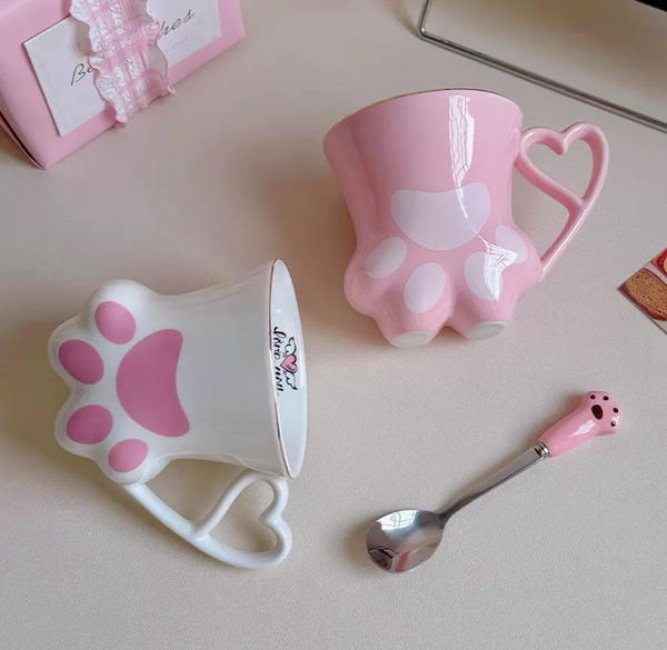 Kawaii Love Paw Mug