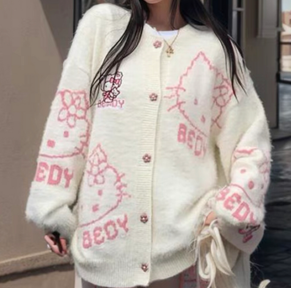 Cute Kitty Sweater Coat