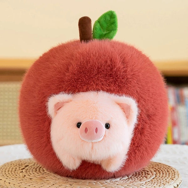 Cute Apple Pig Plush Toy