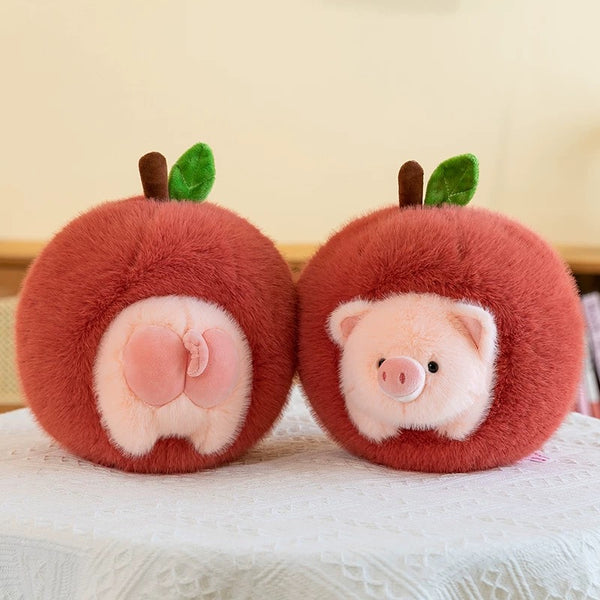 Cute Apple Pig Plush Toy