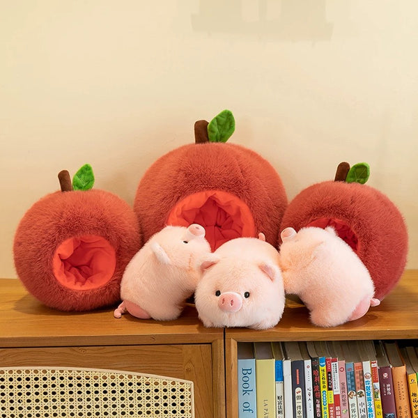 Cute Apple Pig Plush Toy