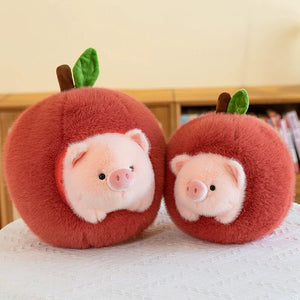 Cute Apple Pig Plush Toy