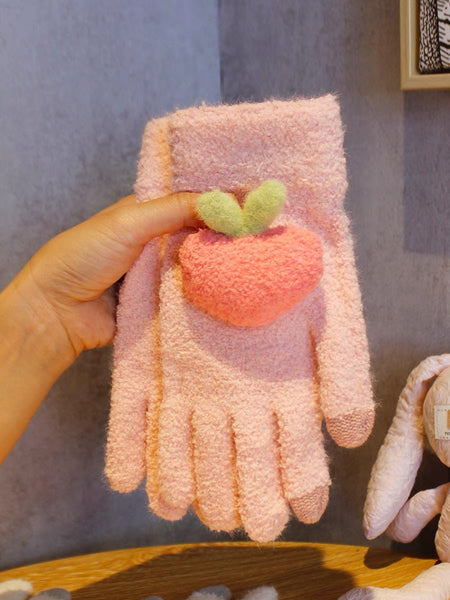 Cute Peach Gloves