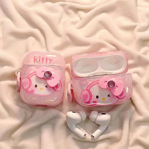 Kawaii Kitty Airpods Protector Case For Iphone