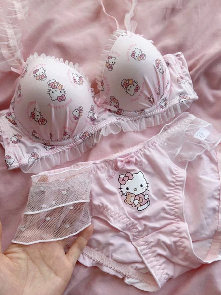 Cute Kitty Underwear Set