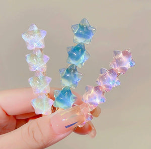 Pastel Stars Hair Clips