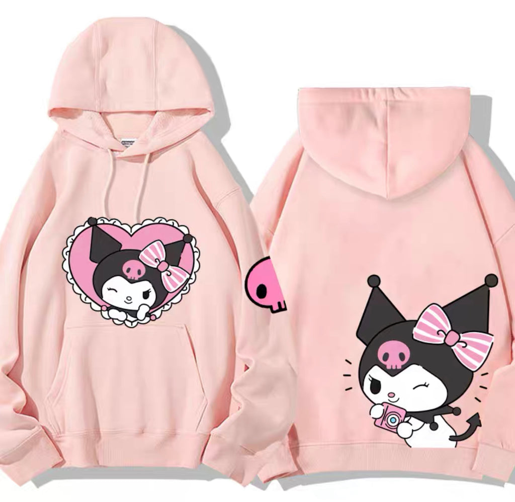 Cute Kuromi Printed Hoodie – ivybycrafts