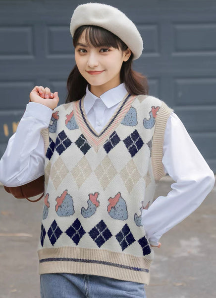 Harajuku Style Knitted Vest