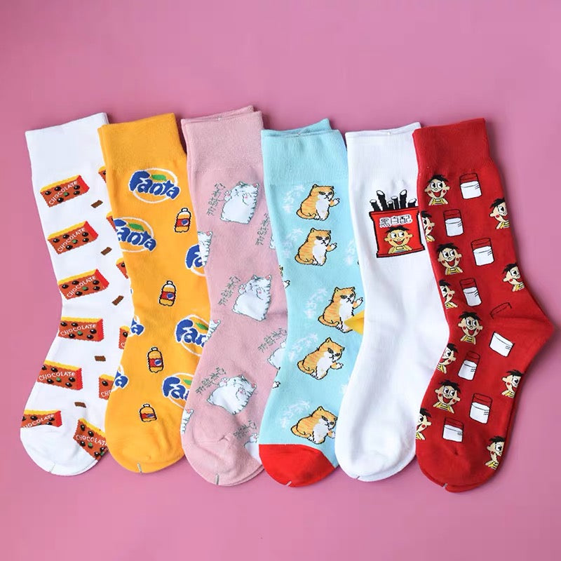 Kawaii Printed Socks