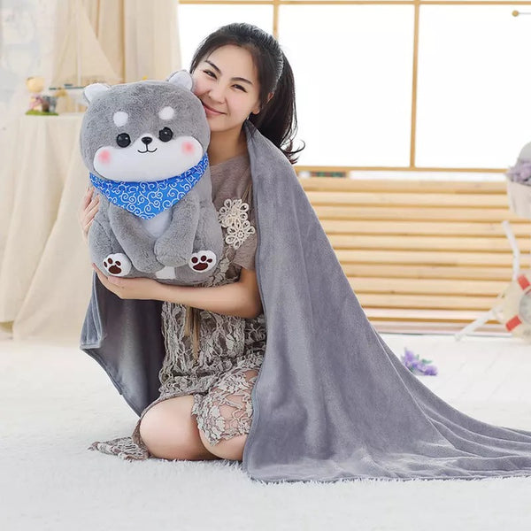 Kawaii Dog Pillow & Blanket