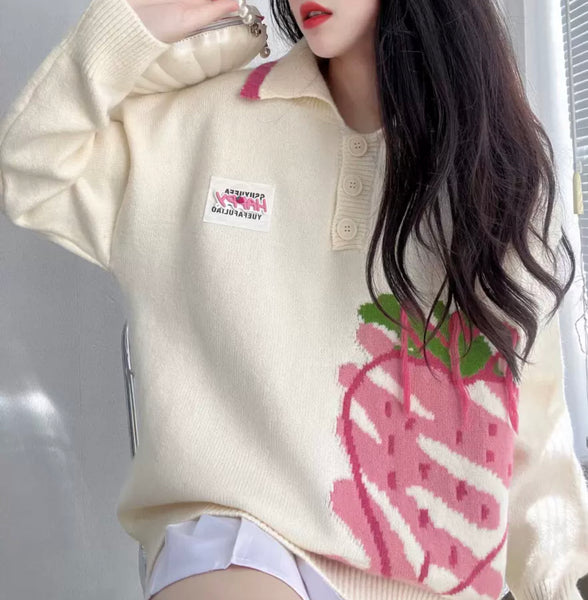 Cute Strawberry Sweater
