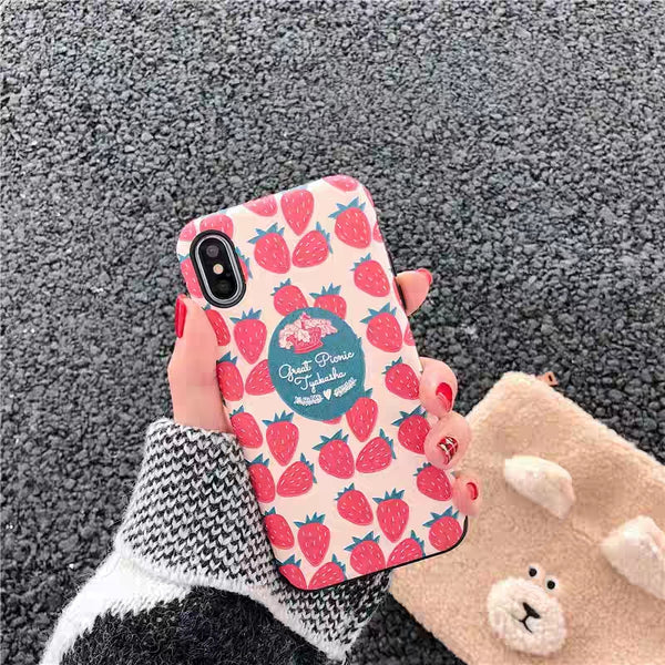 Strawberry Phone Case For Iphone6/6s/6p/7/8/7/8plus/X/XS/XR/XSmax #N2004