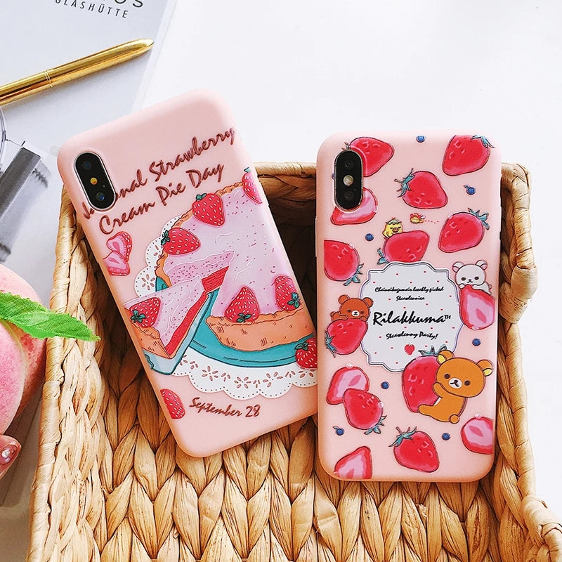 Strawberry Cake Phone Case For Iphone6/6S/6P/7/7P/8/8plus/X/XS/XR/Xs m – ivybycrafts Strawberry Cake Phone Case For Iphone6/6S/6P/7/7P/8/8plus/X/XS/XR/Xs m – ivybycrafts