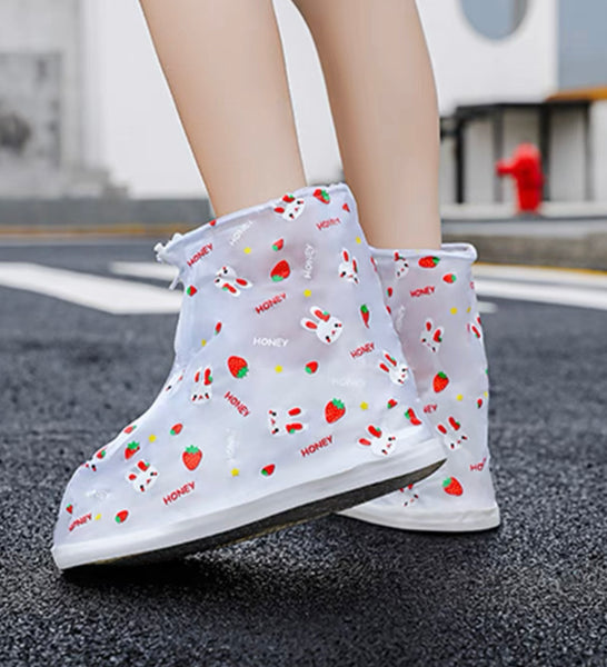 Cute Strawberry Rabbit Waterproof Shoes Cover