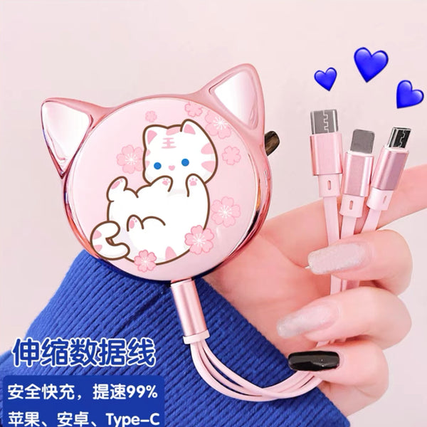 Kawaii Tiger Three-In-One Cable