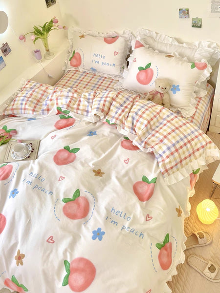 Peach Bedding Set