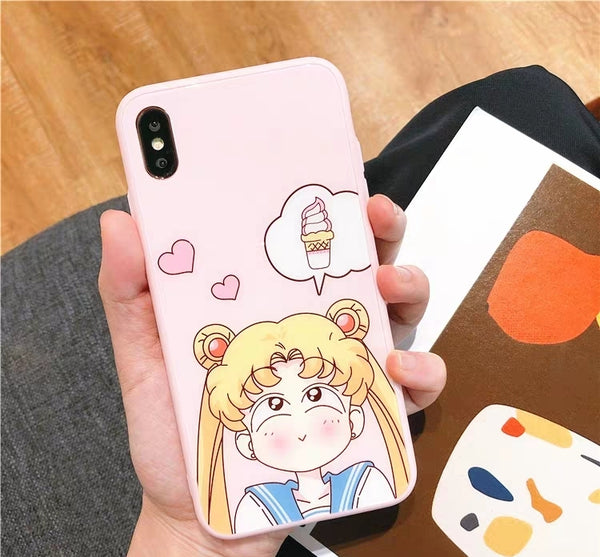 Sweet Girl Phone Case For Iphone6/6S/6P/7/7P/8/8plus/X/XS/XR/Xs max