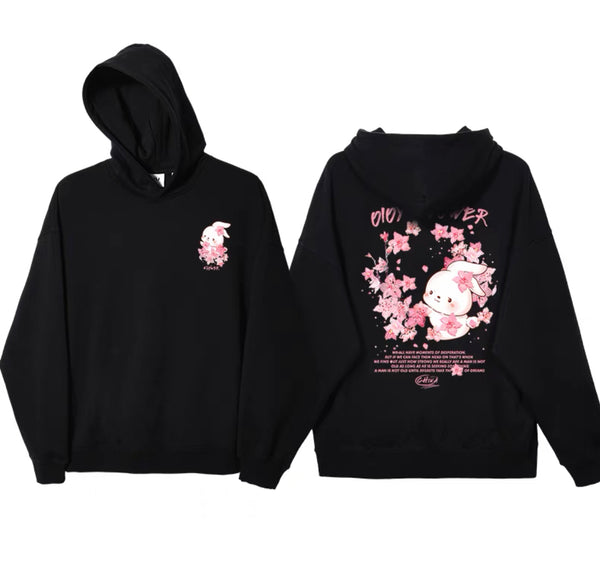 Flower With Rabbit Hoodie