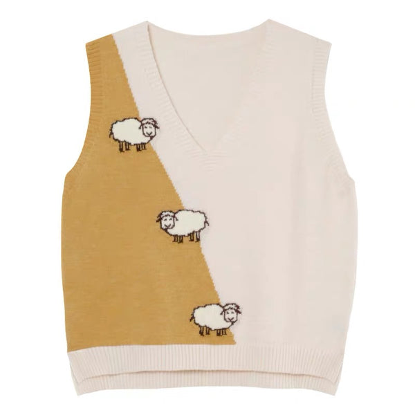 Cute Sheep Knitted Vest