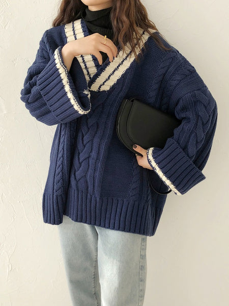Harajuku V-collar Sweater