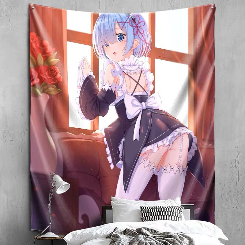 Anime Girl Bedside Cloth