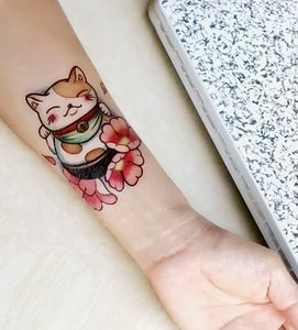 Kawaii Cat Tattoo Sticker