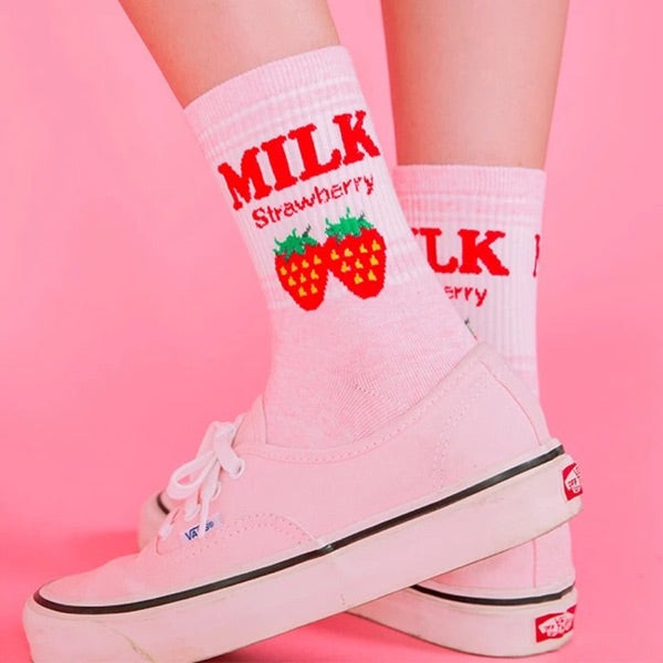 Milk Strawberry Socks