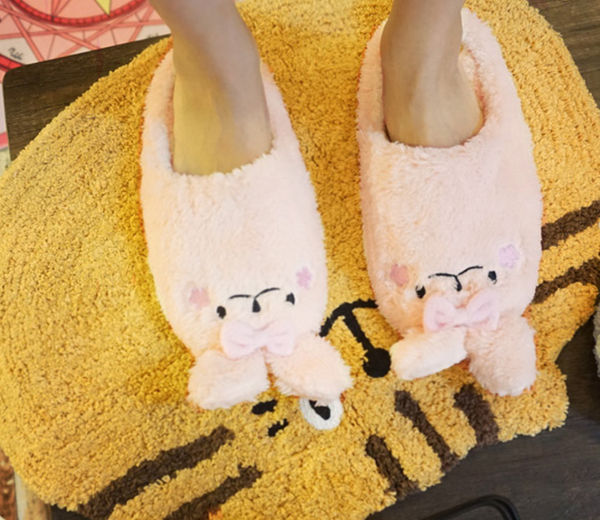 Kawaii Bear Plush Slippers