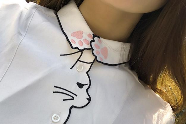 Paws Embroidery Shirt