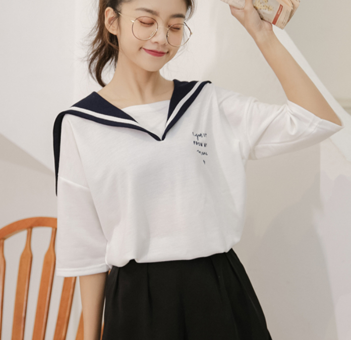 Sailor Collar T-shirt – ivybycrafts