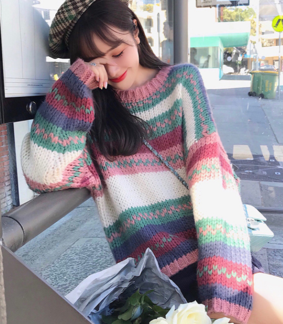 Fashion Rainbow Sweater